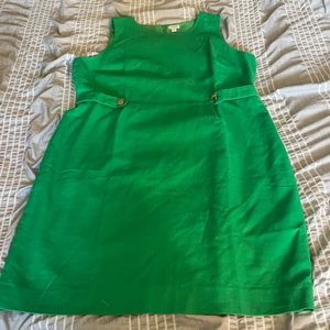 Green, sleeveless dress